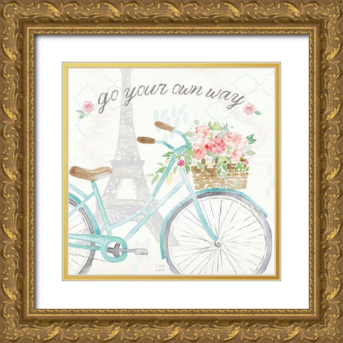 Boho Ride II Gold Ornate Wood Framed Art Print with Double Matting by June, Dina