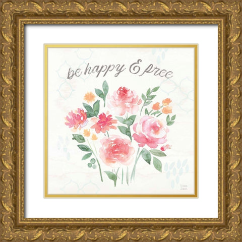 Boho Ride V Gold Ornate Wood Framed Art Print with Double Matting by June, Dina