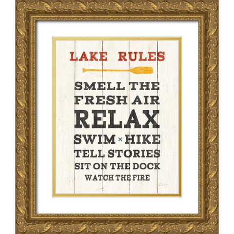 Cabin Life VI Neutral Gold Ornate Wood Framed Art Print with Double Matting by Schlabach, Sue