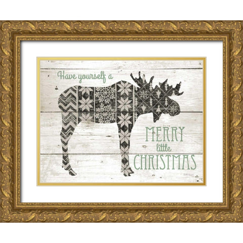 Nordic Holiday I Neutral Gold Ornate Wood Framed Art Print with Double Matting by Grove, Beth