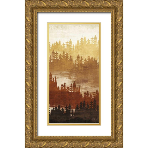 Mountainscape Spice Panel II Gold Ornate Wood Framed Art Print with Double Matting by Mullan, Michael