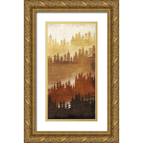 Mountainscape Spice Panel III Gold Ornate Wood Framed Art Print with Double Matting by Mullan, Michael