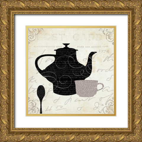 Cream and Sugar I Gold Ornate Wood Framed Art Print with Double Matting by Pela