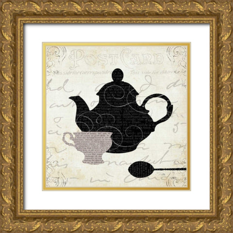 Cream and Sugar II Gold Ornate Wood Framed Art Print with Double Matting by Pela