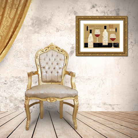 Evening in Paris Gold Ornate Wood Framed Art Print with Double Matting by Brissonnet, Daphne