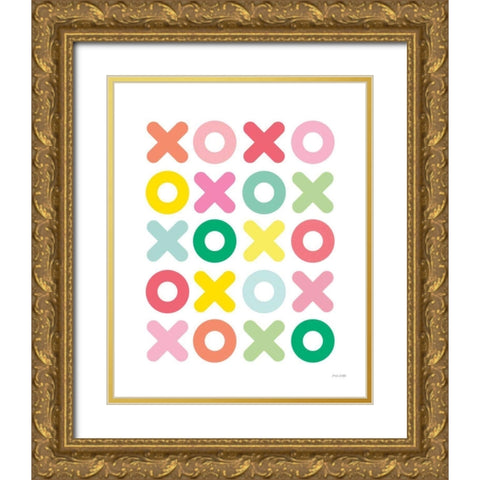 Love You Lots Gold Ornate Wood Framed Art Print with Double Matting by Kelle, Ann