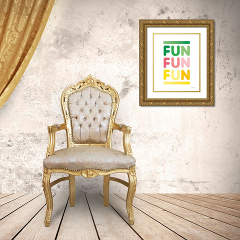 Fun Gold Ornate Wood Framed Art Print with Double Matting by Kelle, Ann