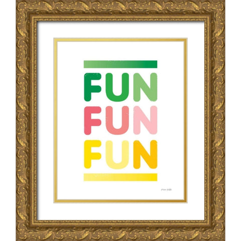 Fun Gold Ornate Wood Framed Art Print with Double Matting by Kelle, Ann