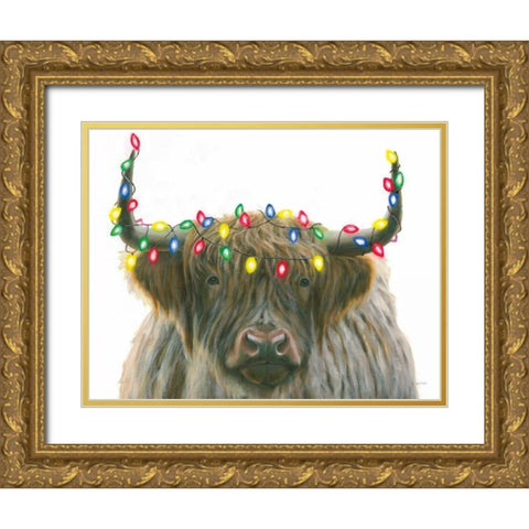 Holiday Highlander Crop Gold Ornate Wood Framed Art Print with Double Matting by Wiens, James