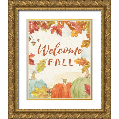 Falling for Fall VI v2 Gold Ornate Wood Framed Art Print with Double Matting by Grove, Beth