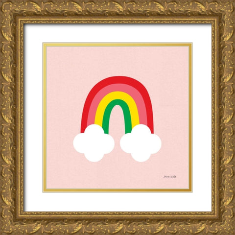 Bright Rainbow II Gold Ornate Wood Framed Art Print with Double Matting by Kelle, Ann