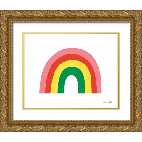 Rainbow I Gold Ornate Wood Framed Art Print with Double Matting by Kelle, Ann