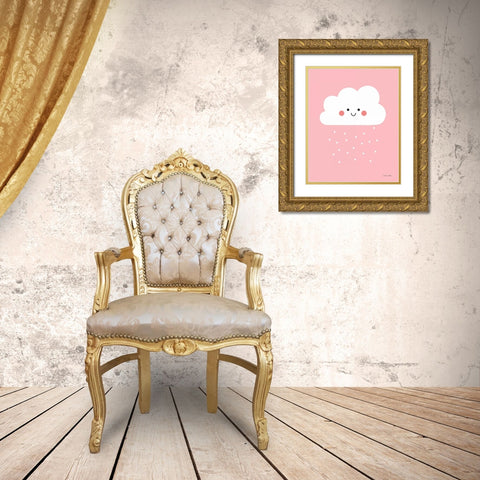 Happy Cloud I Gold Ornate Wood Framed Art Print with Double Matting by Kelle, Ann