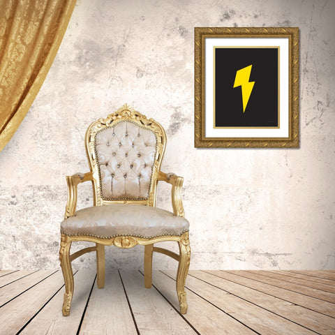 Lightning Gold Ornate Wood Framed Art Print with Double Matting by Kelle, Ann