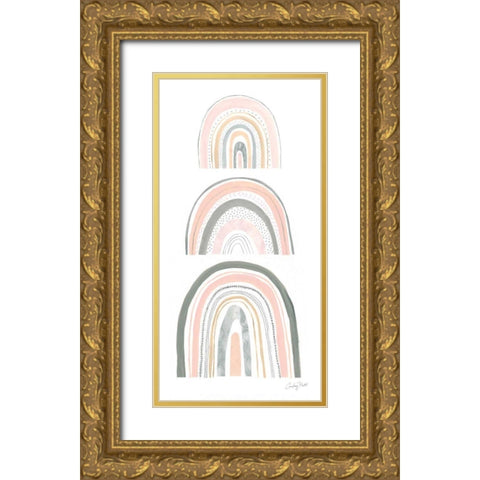 Boho Rainbow VI Gold Ornate Wood Framed Art Print with Double Matting by Prahl, Courtney