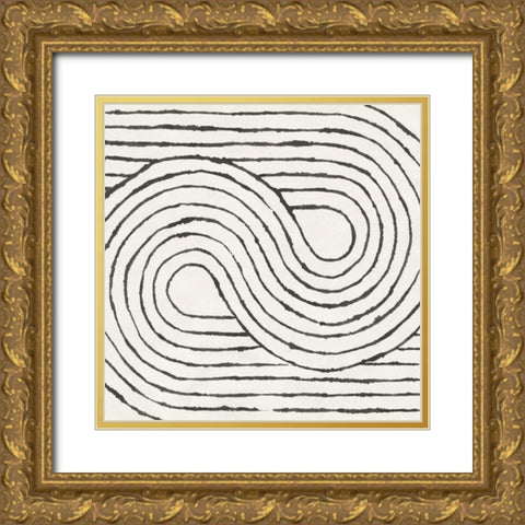 Rainbow Road I BW Gold Ornate Wood Framed Art Print with Double Matting by Hershey, Moira