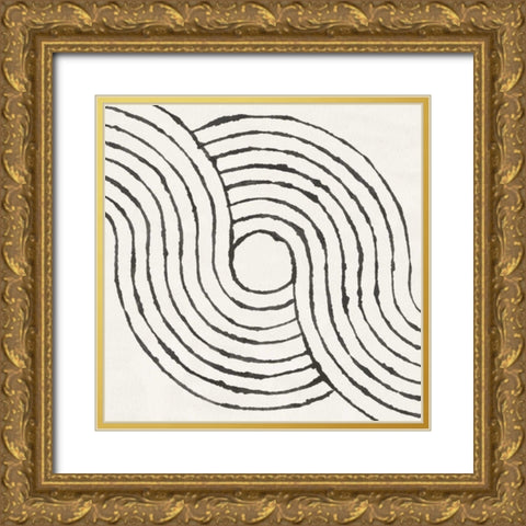 Rainbow Road II BW Gold Ornate Wood Framed Art Print with Double Matting by Hershey, Moira