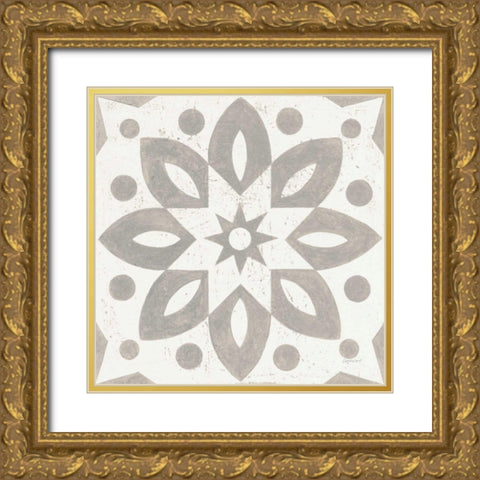 Winter Caravan Tile I Gold Ornate Wood Framed Art Print with Double Matting by Lovell, Kathrine