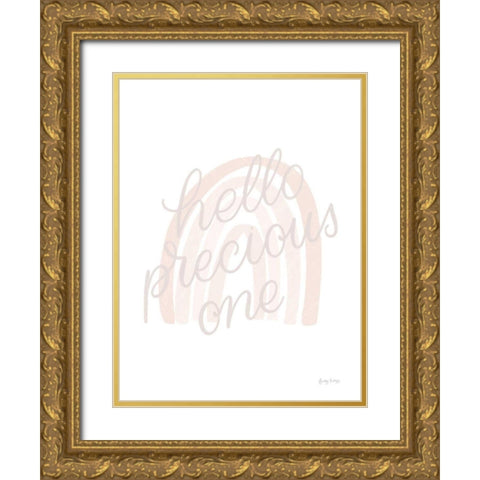Boho Nursery III Blush Crop Gold Ornate Wood Framed Art Print with Double Matting by Thorns, Becky
