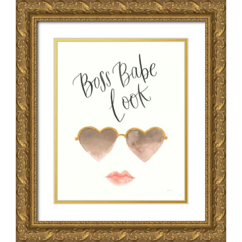 Boss Babe II Gold Ornate Wood Framed Art Print with Double Matting by Jackson, Jenaya