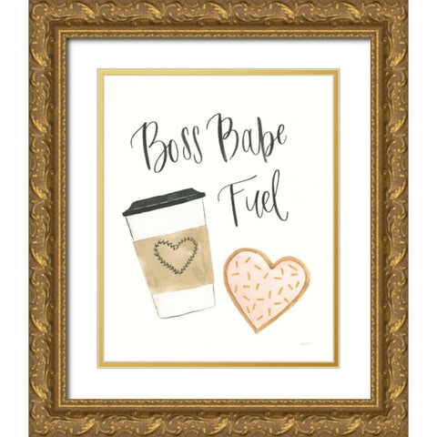 Boss Babe IV Gold Ornate Wood Framed Art Print with Double Matting by Jackson, Jenaya
