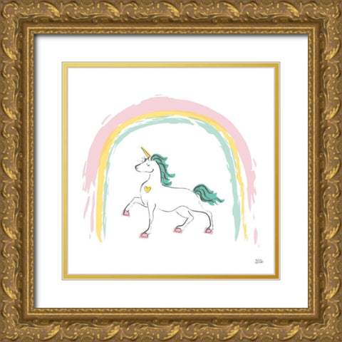 Rainbow Dream I Gold Ornate Wood Framed Art Print with Double Matting by Averinos, Melissa
