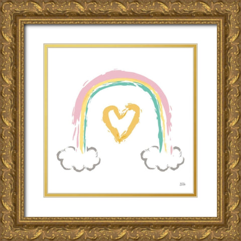 Rainbow Dream II Gold Ornate Wood Framed Art Print with Double Matting by Averinos, Melissa