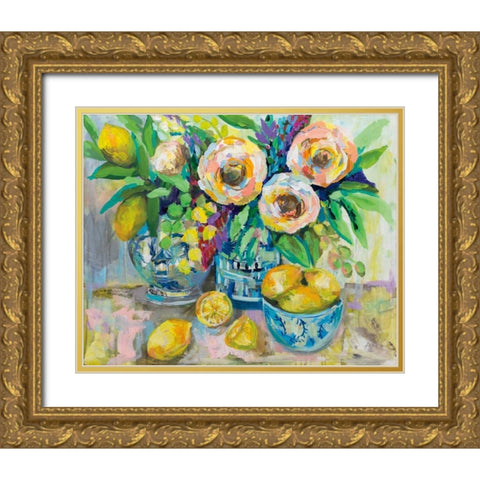 Afternoon Lemonade Gold Ornate Wood Framed Art Print with Double Matting by Vertentes, Jeanette