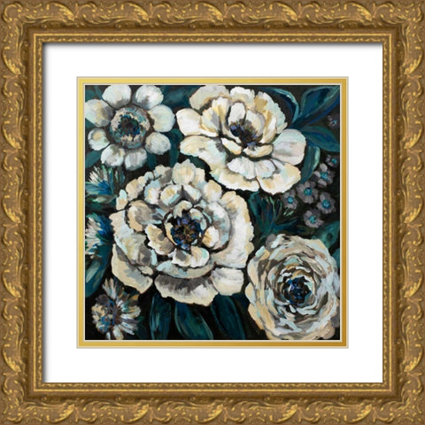 Midnight Gold Ornate Wood Framed Art Print with Double Matting by Vertentes, Jeanette
