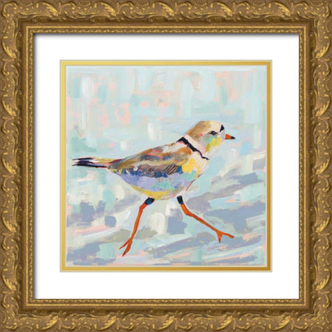 Coastal Plover I Neutral Gold Ornate Wood Framed Art Print with Double Matting by Vertentes, Jeanette