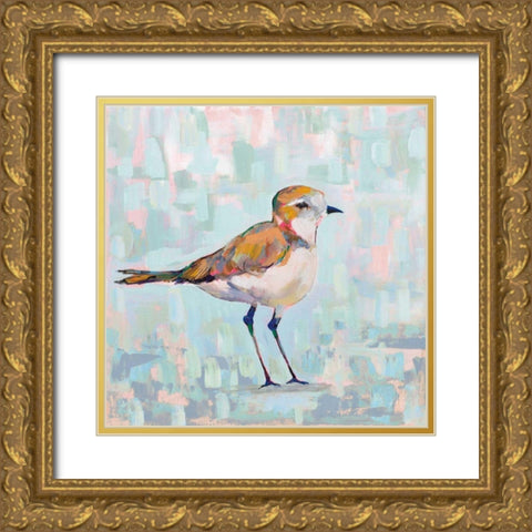 Coastal Plover III Neutral Gold Ornate Wood Framed Art Print with Double Matting by Vertentes, Jeanette