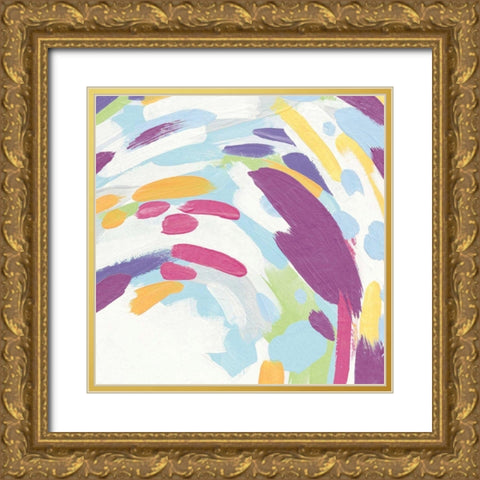 Laughter II Bright Gold Ornate Wood Framed Art Print with Double Matting by Hershey, Moira