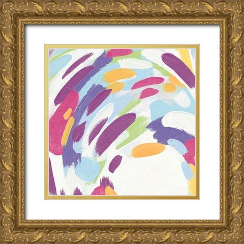 Laughter III Bright Gold Ornate Wood Framed Art Print with Double Matting by Hershey, Moira