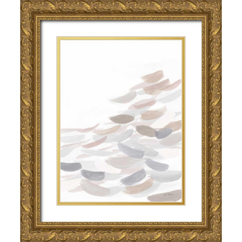 Drift Neutral Gold Ornate Wood Framed Art Print with Double Matting by Maye, Jo