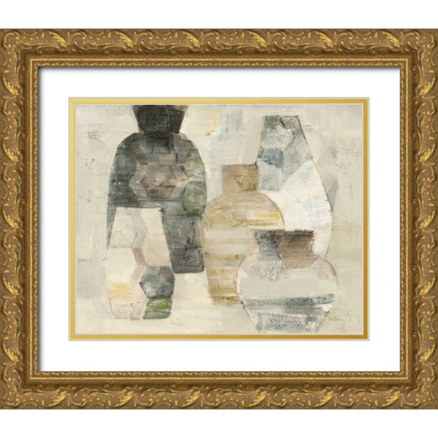 Farmhouse Still Life with Lime Gold Ornate Wood Framed Art Print with Double Matting by Hristova, Albena