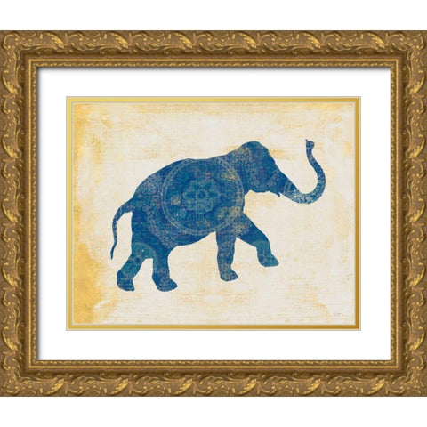 Raja Elephant I Gold Ornate Wood Framed Art Print with Double Matting by Schlabach, Sue