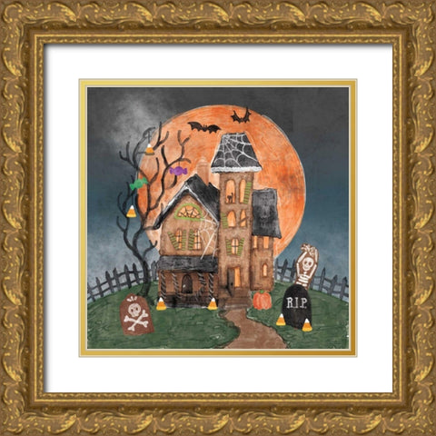 Haunted Villa Gold Ornate Wood Framed Art Print with Double Matting by Urban, Mary