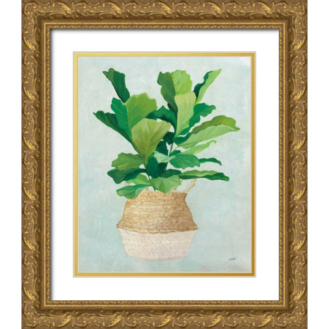 Woven Palm II Gold Ornate Wood Framed Art Print with Double Matting by Purinton, Julia