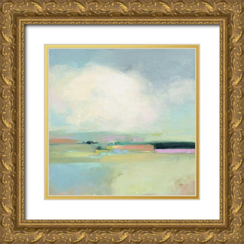 Colorful Horizon I Gold Ornate Wood Framed Art Print with Double Matting by Purinton, Julia