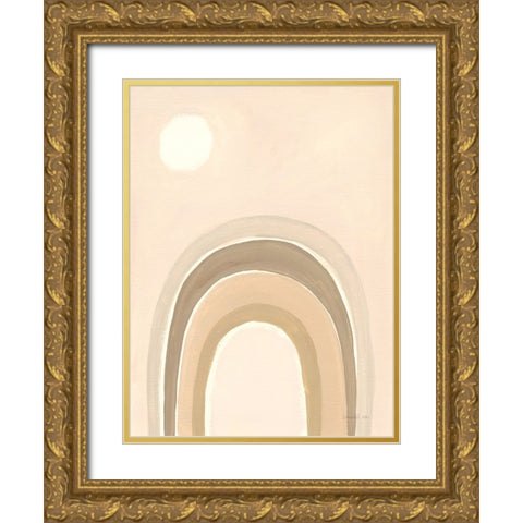 Pastel Arch I Gold Ornate Wood Framed Art Print with Double Matting by Nai, Danhui