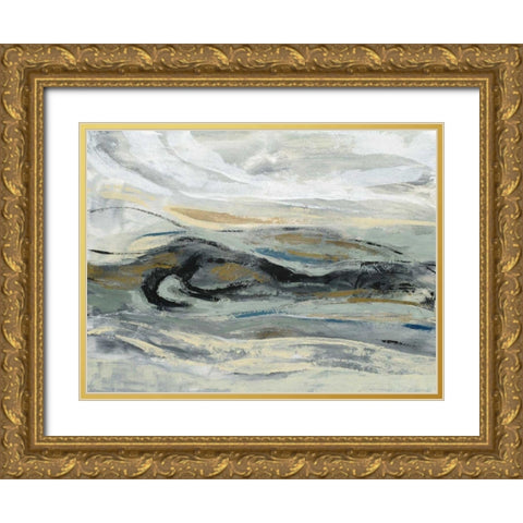 Estuary Gold Ornate Wood Framed Art Print with Double Matting by Vassileva, Silvia