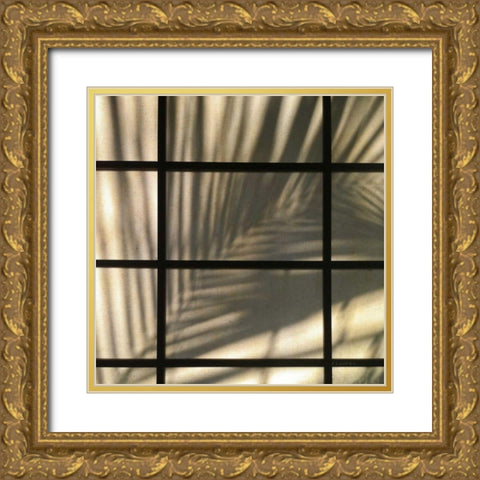 Palm Window Gold Ornate Wood Framed Art Print with Double Matting by Goldstein, Ed