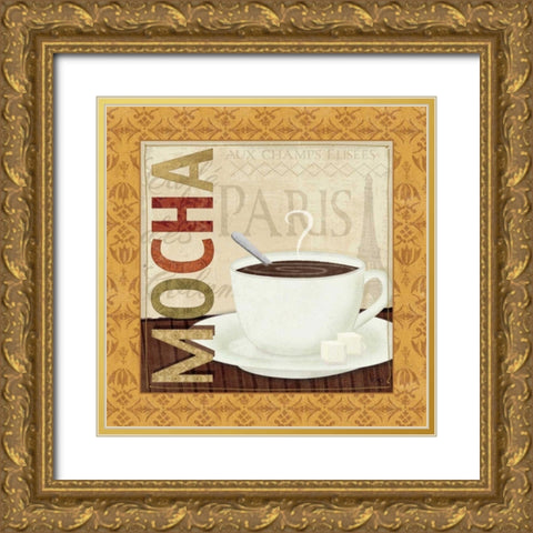 Coffee Cup II Gold Ornate Wood Framed Art Print with Double Matting by Charron, Veronique