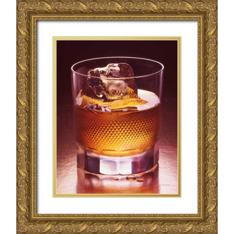Cheers Gold Ornate Wood Framed Art Print with Double Matting by Goldstein, Ed