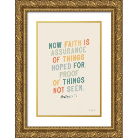 Bible Saying V Gold Ornate Wood Framed Art Print with Double Matting by Thorns, Becky