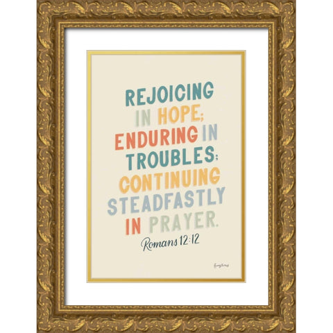 Bible Saying VI Gold Ornate Wood Framed Art Print with Double Matting by Thorns, Becky