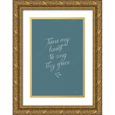 Sunday Hymn II Gold Ornate Wood Framed Art Print with Double Matting by Thorns, Becky