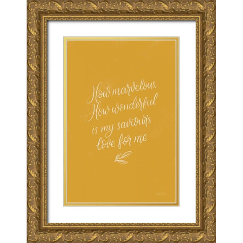 Sunday Hymn V Gold Ornate Wood Framed Art Print with Double Matting by Thorns, Becky