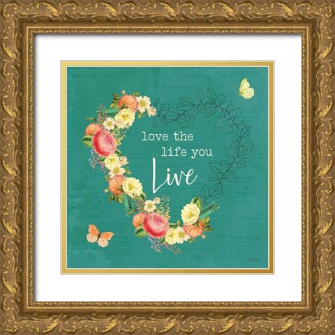 Garden District IV Gold Ornate Wood Framed Art Print with Double Matting by Pertiet, Katie