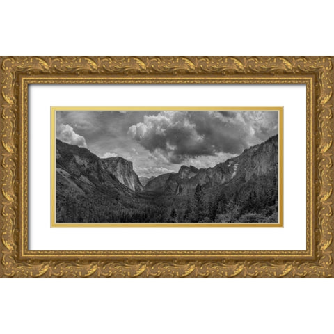 Scenic Landscape III BW Gold Ornate Wood Framed Art Print with Double Matting by Eichman, Andre